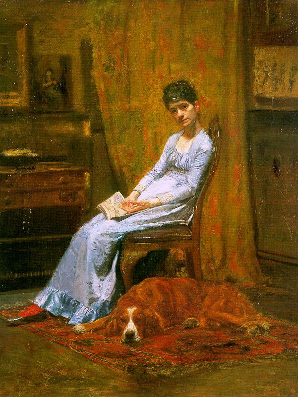 Thomas Eakins The Artist's Wife and his Setter Dog oil painting image